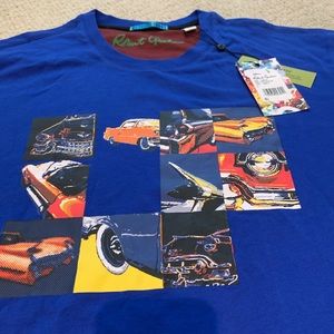 Robert Graham Men’s blue tshirt cars